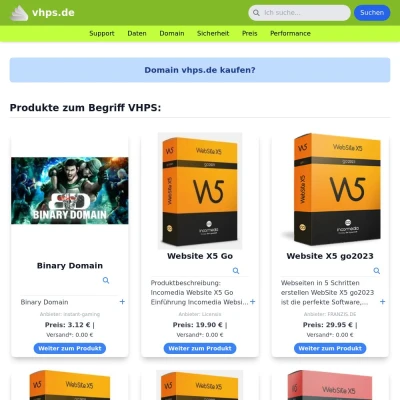 Screenshot vhps.de