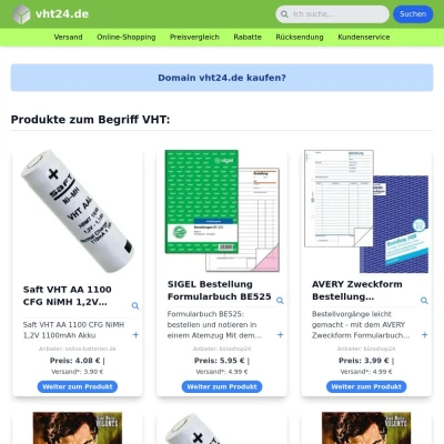 Screenshot vht24.de