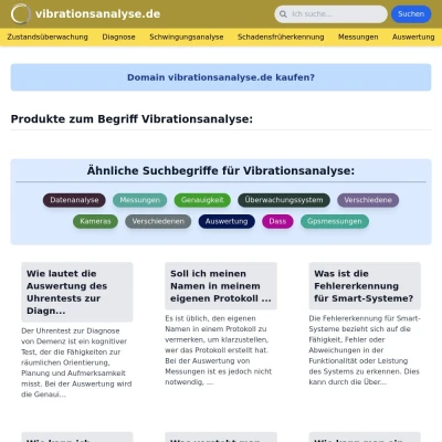 Screenshot vibrationsanalyse.de