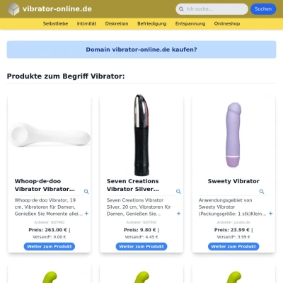 Screenshot vibrator-online.de