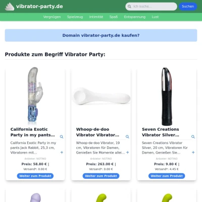 Screenshot vibrator-party.de