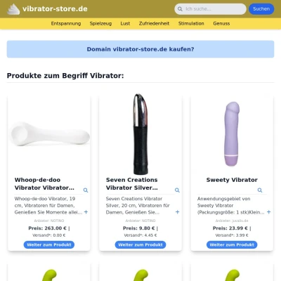 Screenshot vibrator-store.de