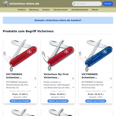 Screenshot victorinox-store.de