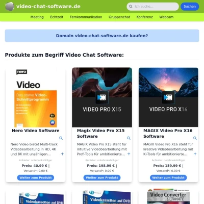 Screenshot video-chat-software.de