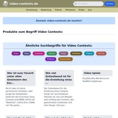 Screenshot video-contests.de