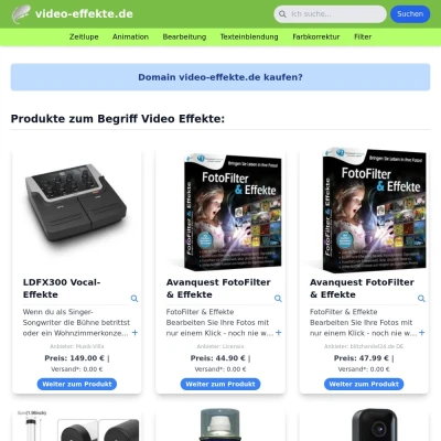 Screenshot video-effekte.de