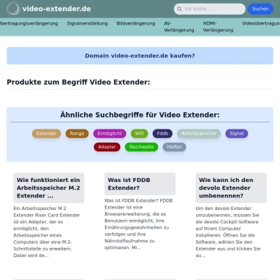 Screenshot video-extender.de