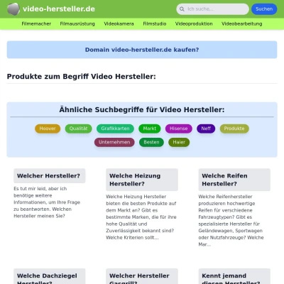 Screenshot video-hersteller.de