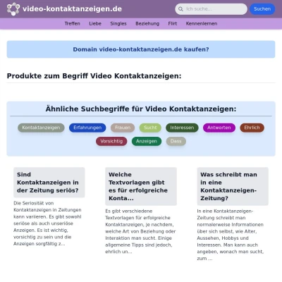 Screenshot video-kontaktanzeigen.de