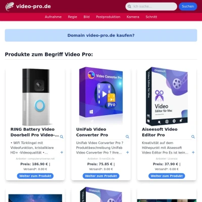 Screenshot video-pro.de