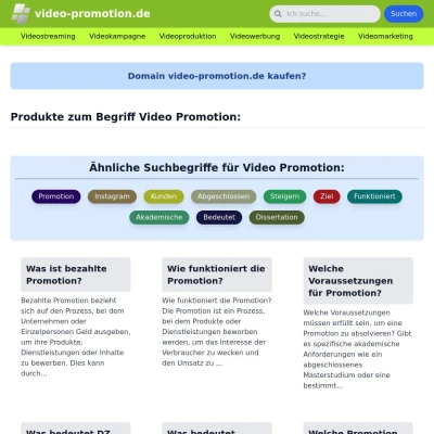 Screenshot video-promotion.de