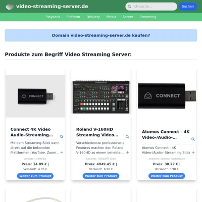 Screenshot video-streaming-server.de