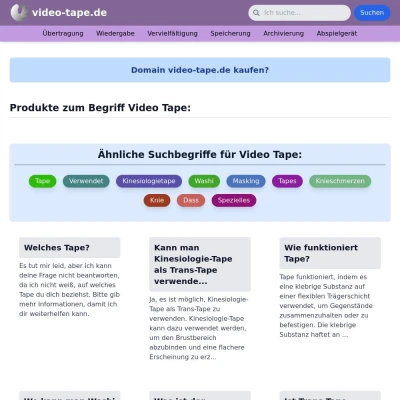 Screenshot video-tape.de