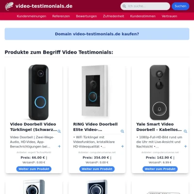 Screenshot video-testimonials.de