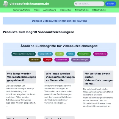 Screenshot videoaufzeichnungen.de