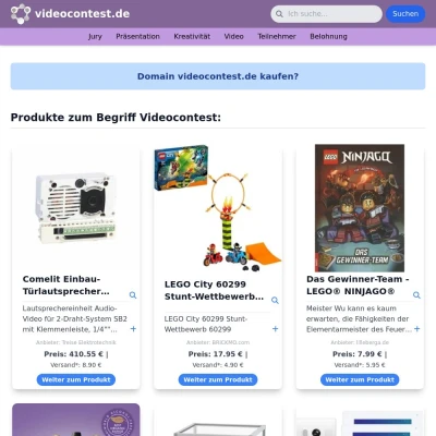 Screenshot videocontest.de