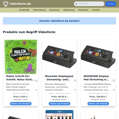 Screenshot videoform.de