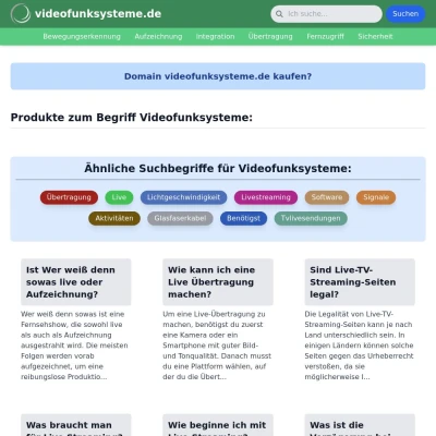 Screenshot videofunksysteme.de