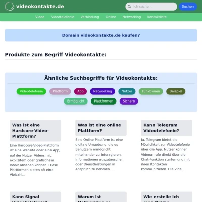 Screenshot videokontakte.de