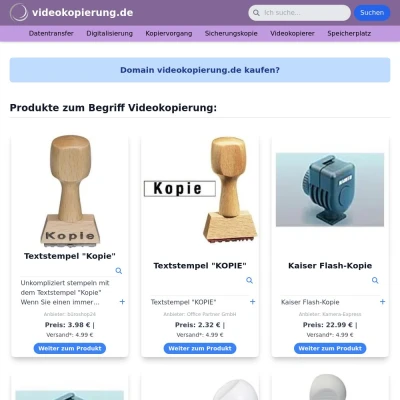 Screenshot videokopierung.de