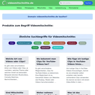 Screenshot videomitschnitte.de