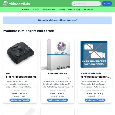 Screenshot videoprofi.de