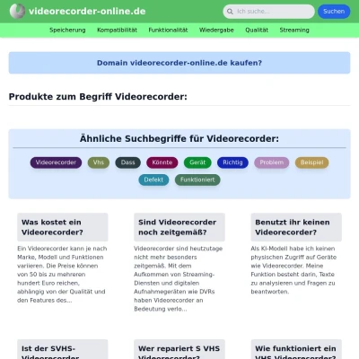 Screenshot videorecorder-online.de