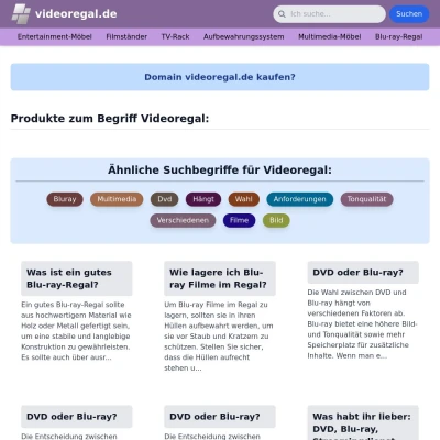 Screenshot videoregal.de