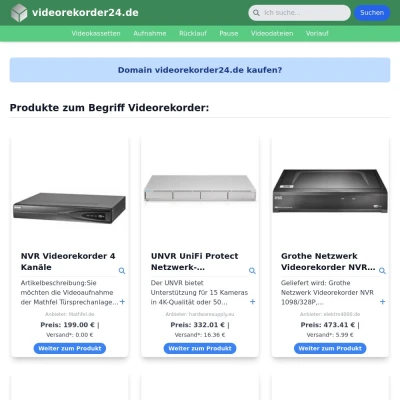 Screenshot videorekorder24.de