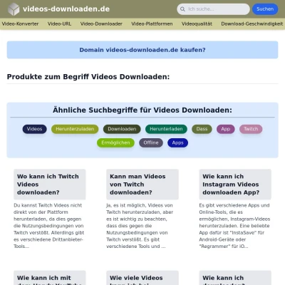 Screenshot videos-downloaden.de