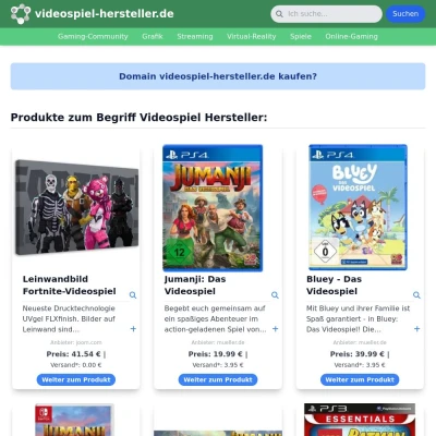 Screenshot videospiel-hersteller.de