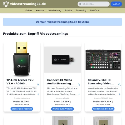 Screenshot videostreaming24.de