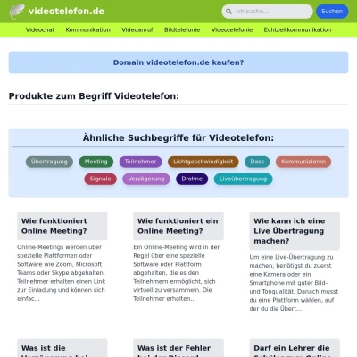 Screenshot videotelefon.de