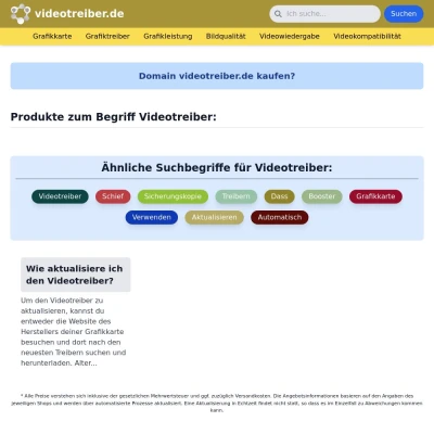 Screenshot videotreiber.de