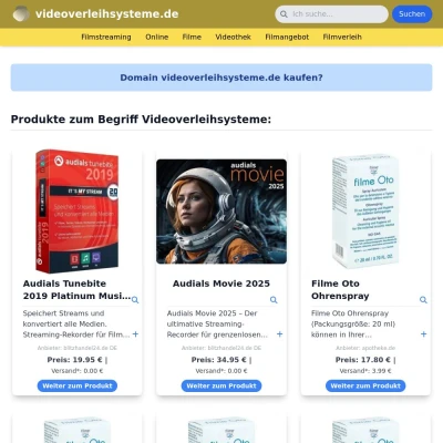 Screenshot videoverleihsysteme.de