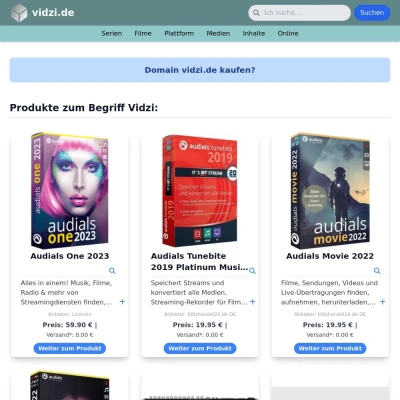Screenshot vidzi.de
