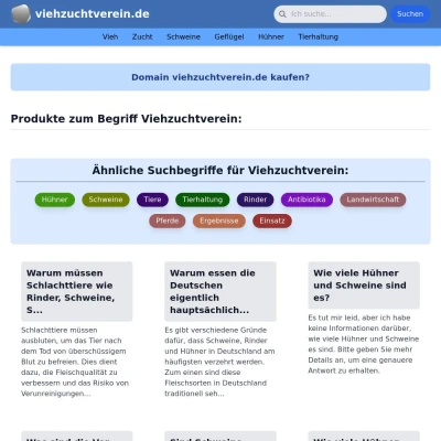 Screenshot viehzuchtverein.de