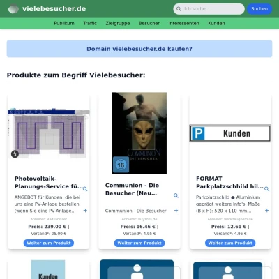 Screenshot vielebesucher.de