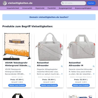 Screenshot vielseitigkeiten.de