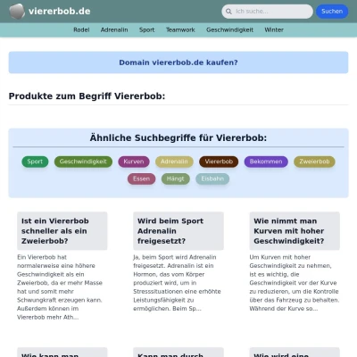 Screenshot viererbob.de