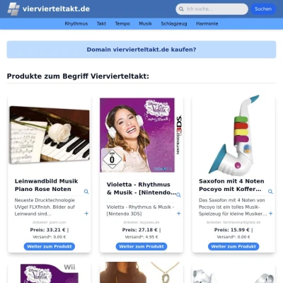 Screenshot viervierteltakt.de