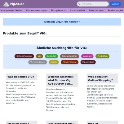 Screenshot vig24.de