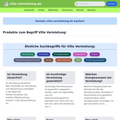 Screenshot villa-vermietung.de