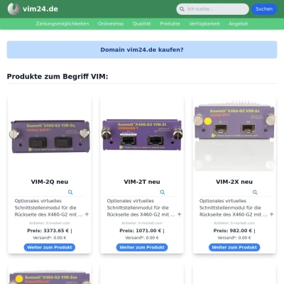Screenshot vim24.de