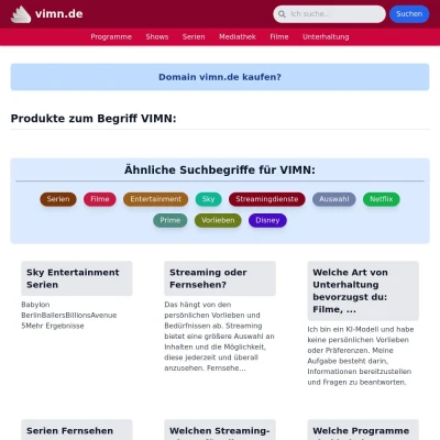 Screenshot vimn.de