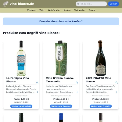 Screenshot vino-bianco.de