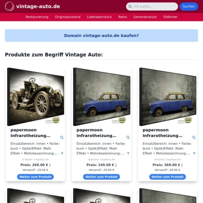 Screenshot vintage-auto.de