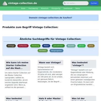 Screenshot vintage-collection.de