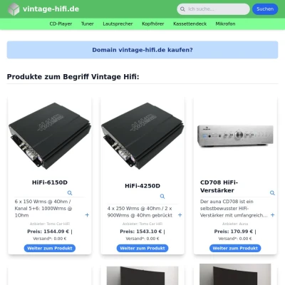 Screenshot vintage-hifi.de