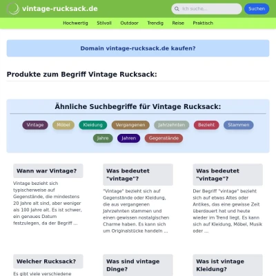 Screenshot vintage-rucksack.de